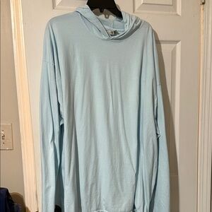 Light Blue Men's Hoodie Shirt